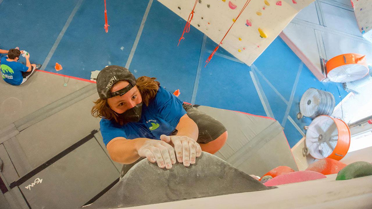 ACG competitive climbing team focuses on technique, strength building, and endurance training for competing at USA Climbing Nationals