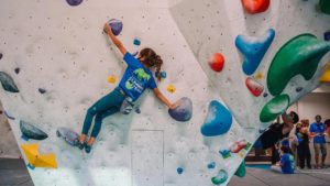 ACG competitive climbing team focuses on technique, strength building, and endurance training for competing at USA Climbing Nationals