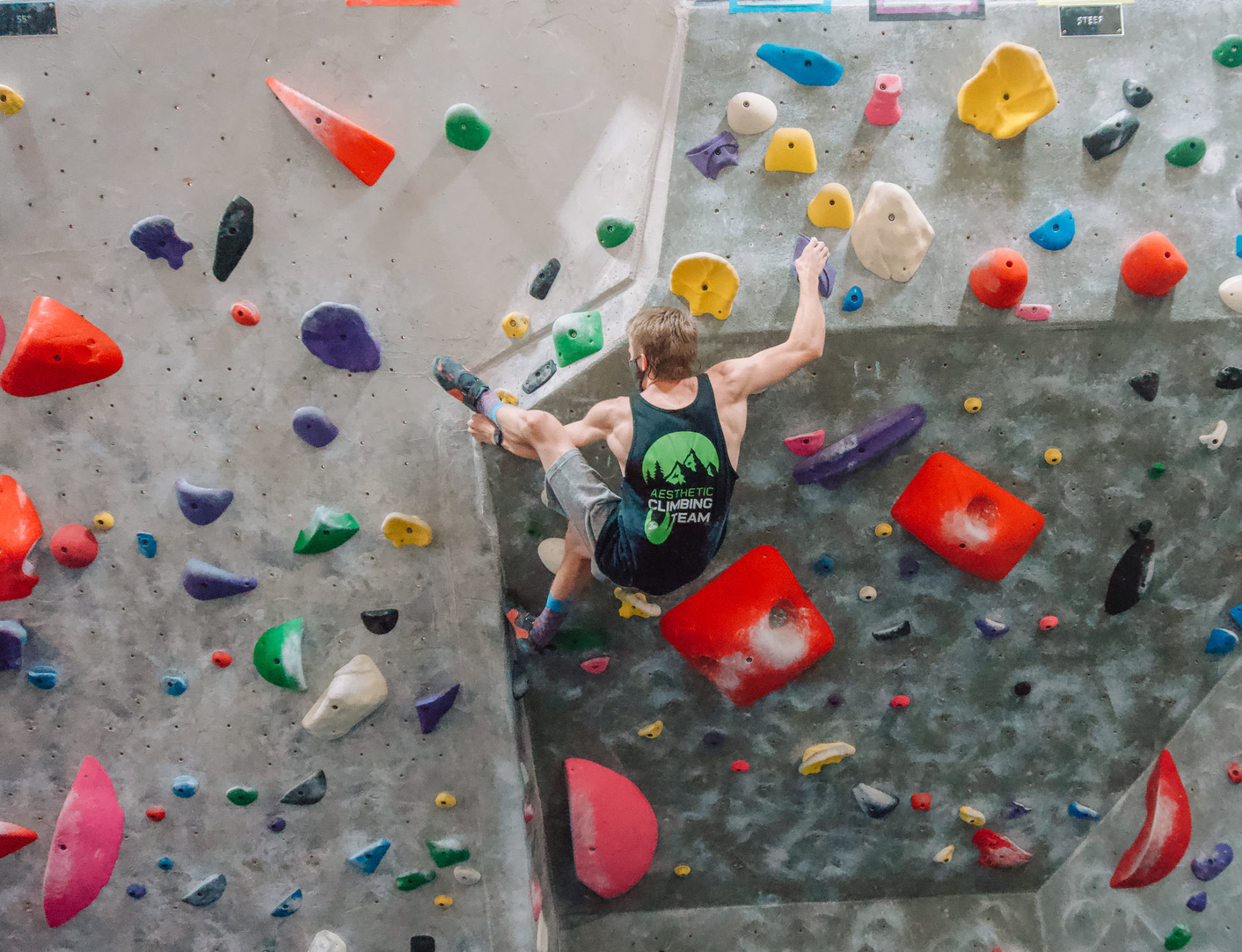 Aesthetic Indoor Rock Climbing Gym Orange County, California