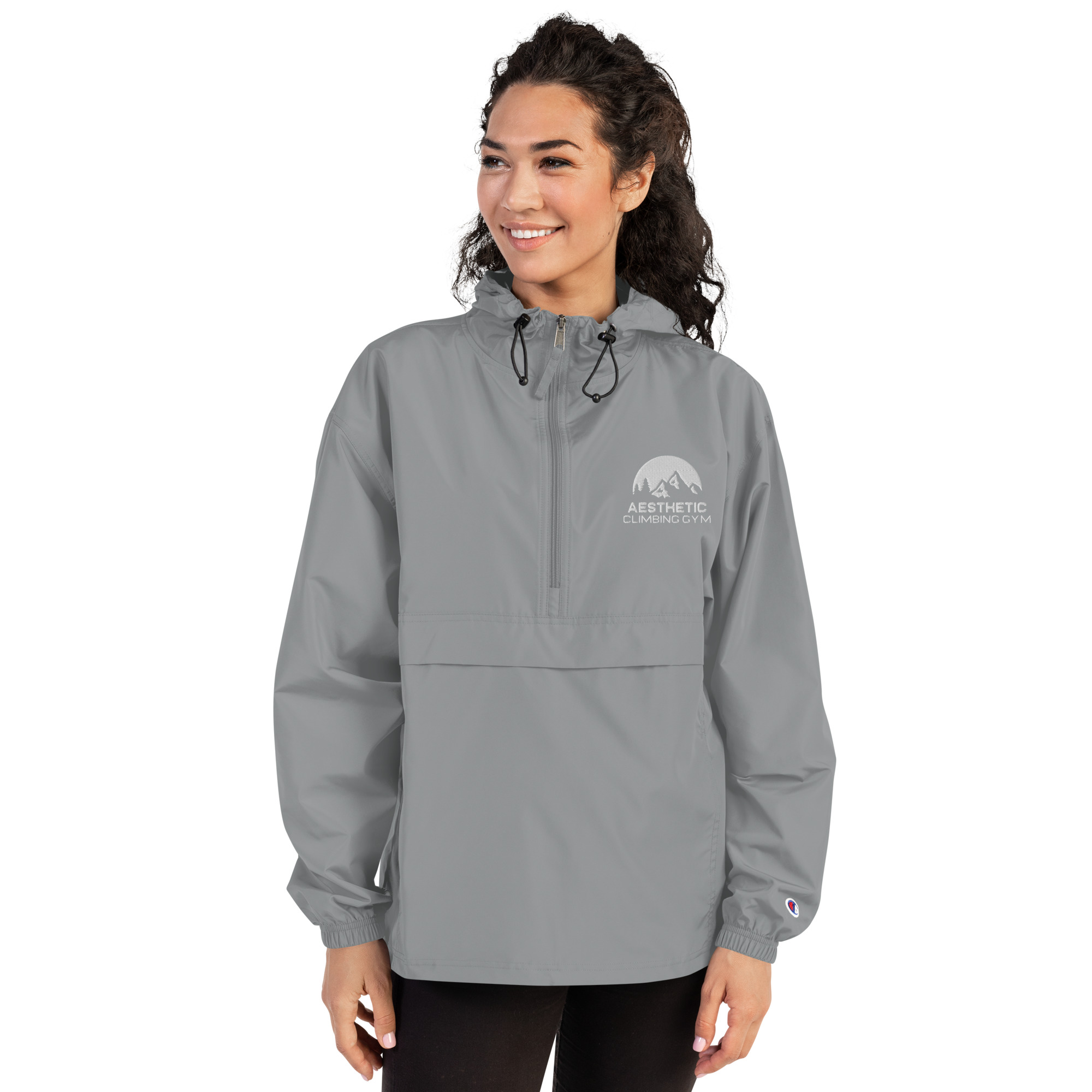 Embroidered Champion Packable Jacket (ELGIN) — Body + Shine Wellness